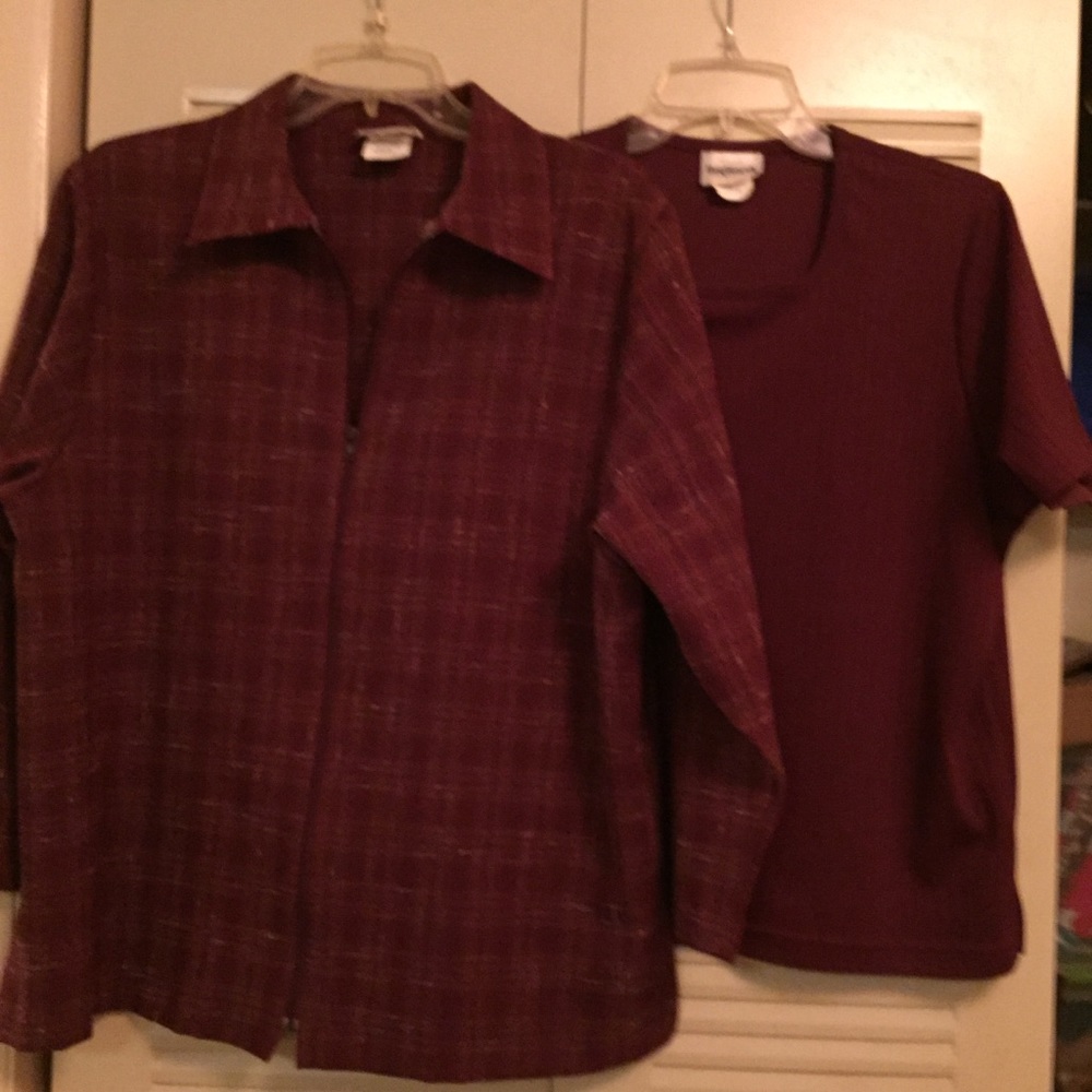 Vintage woman’s SP Wine top and matching jacket